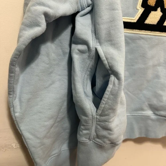 October’s Very Own OVO Chenille Bubble Owl Hooded Sweatshirt Men’s Medium Blue
